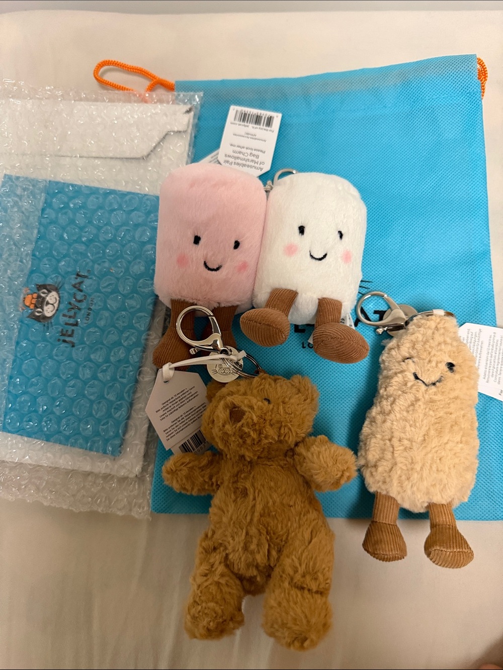 Bartholomew Bear/Peanut/Marshmallows Bag Charms and Postcard Pack/Stickers